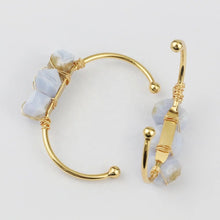 Load image into Gallery viewer, Blue geode and Labradorite Bangle
