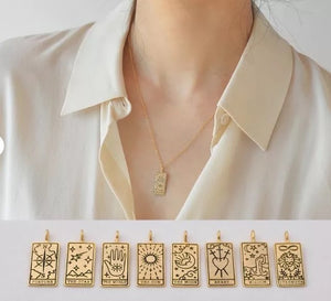 Tarot card necklaces